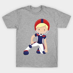 American Football, Cute Boy, Blond Hair, Rugby T-Shirt